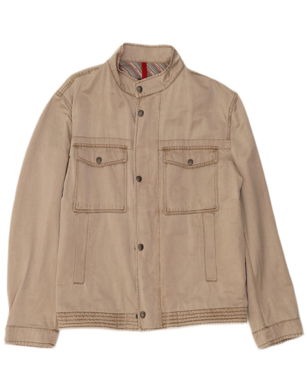 Trussardi Herren-Utility-Jacke IT 56 3XL Beige Polyester