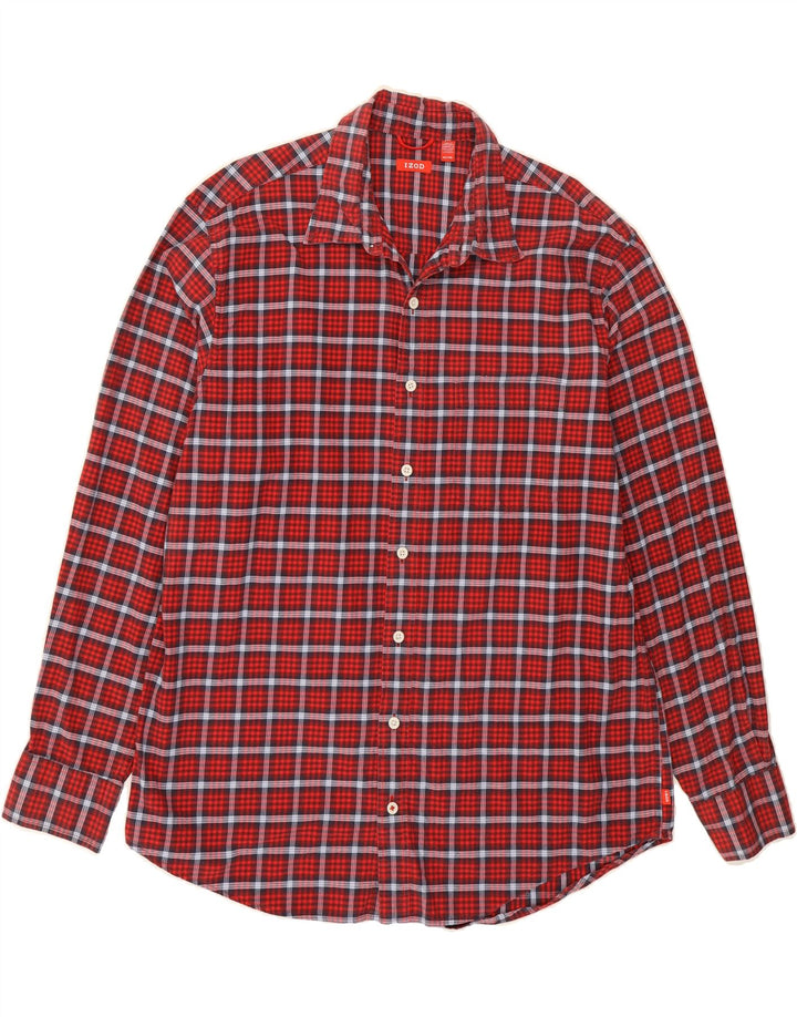 IZOD Mens Big & Tall Flannel Shirt XL Red Check Cotton Vintage Izod and Second-Hand Izod from Messina Hembry 