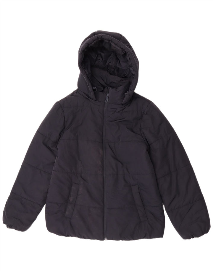 Marks & Spencer Wattierte Damenjacke mit Kapuze, UK 12, Mittelmarineblau