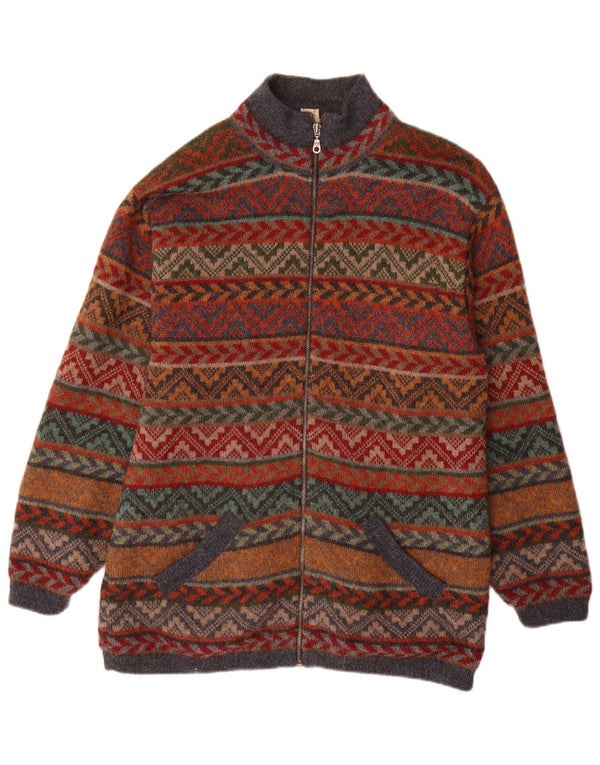 Waliki Damen Longline Cardigan Pullover UK 18 XL Mehrfarbig Geometrisch