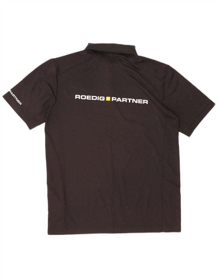Nike Herren Dri Fit Graphic Poloshirt Mittelschwarzes Polyester