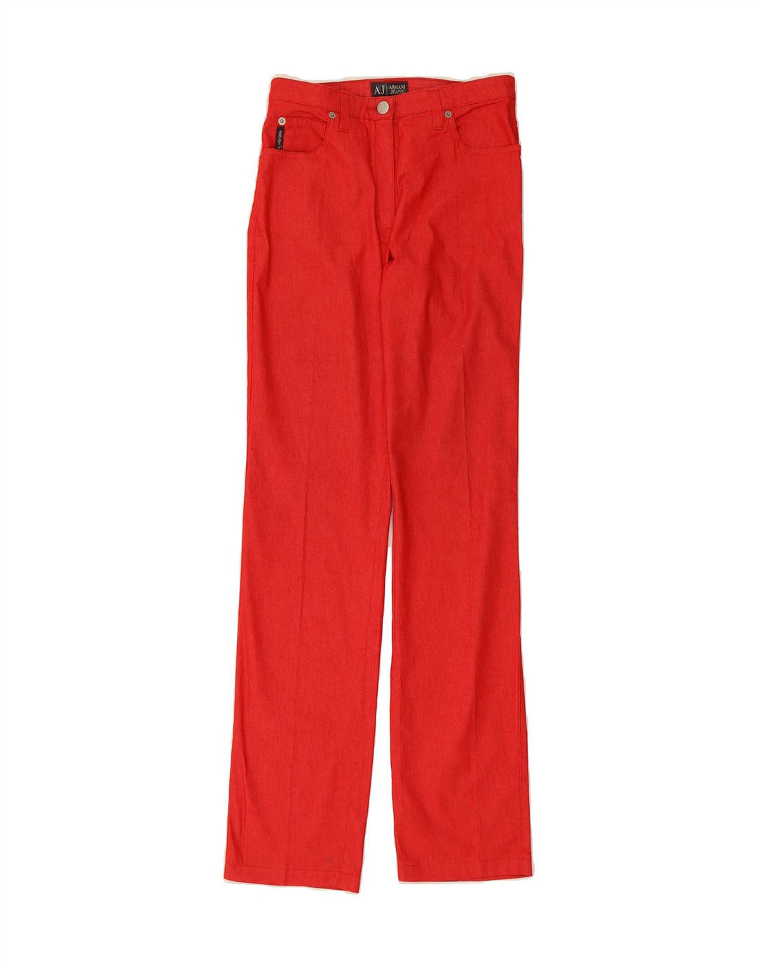 ARMANI Mens Straight Jeans W27 L32 Red Cotton Vintage Armani and Second-Hand Armani from Messina Hembry 