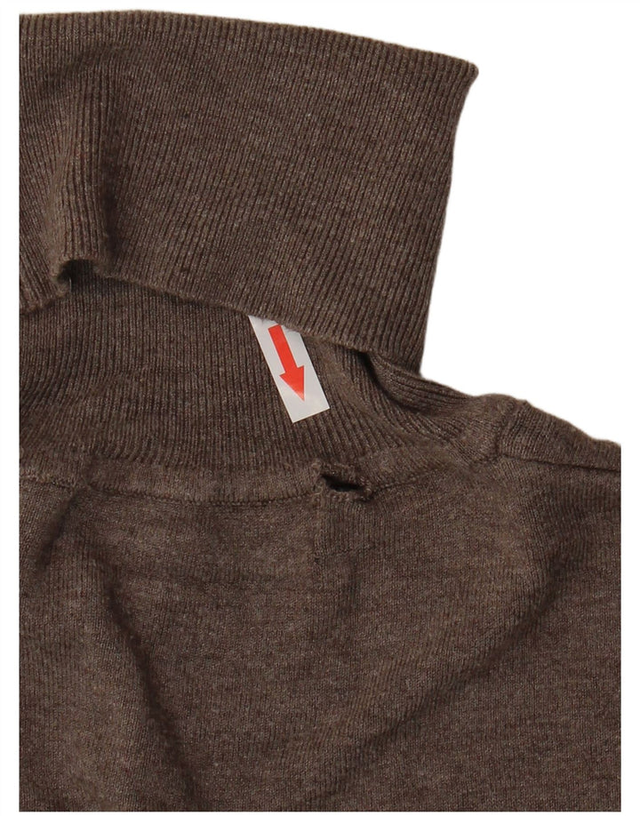 Rollkragenpullover für Damen von Zara, Gr. 14, groß, braun, Viskose