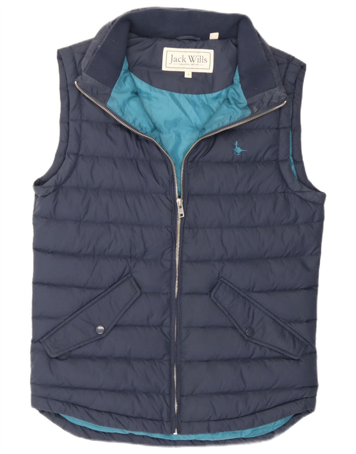 Jack Wills Herren Wattierte Weste UK 36 Small Marineblau