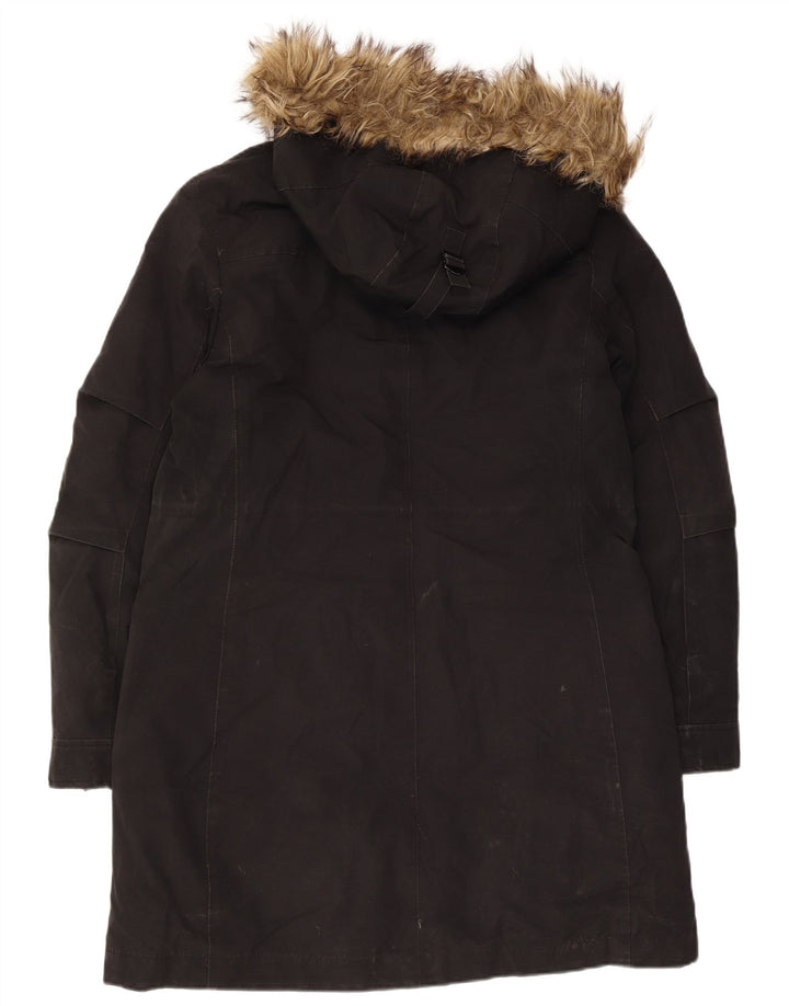 Marks & Spencer Damen Kapuzenmantel UK 12 Medium Schwarz Polyester