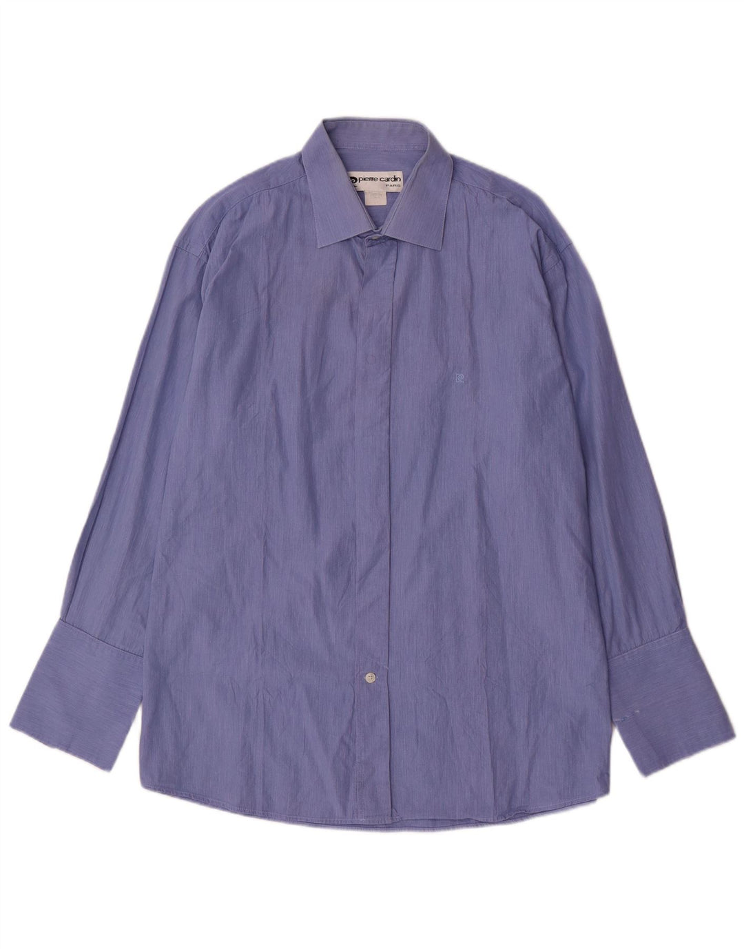 PIERRE CARDIN Herren formelles Hemd Größe 17 XL Blauer Nadelstreifen