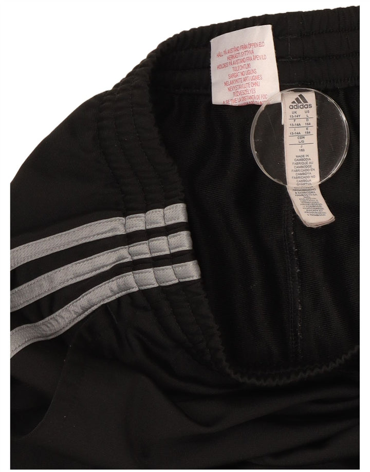 Adidas Jungen-Trainingshose, Jogginghose, 13–14 Jahre, schwarzes Polyester