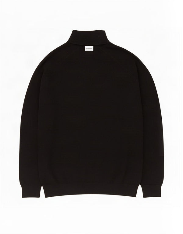 Zara Mens Roll Neck Jumper Sweater Medium Black Viscose