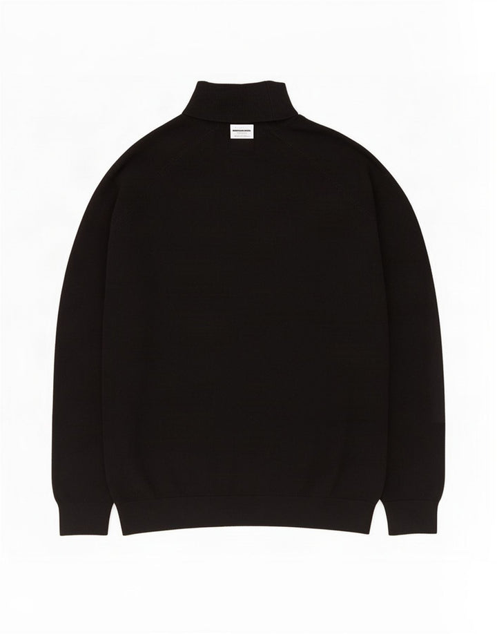 Rollkragenpullover für Herren von Zara, mittelschwarze Viskose