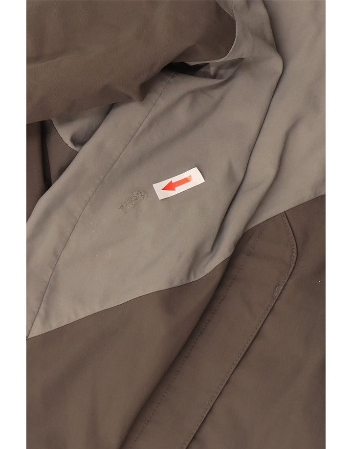 Adidas Herren Regenjacke UK 40 Large Grau Colourblock Nylon