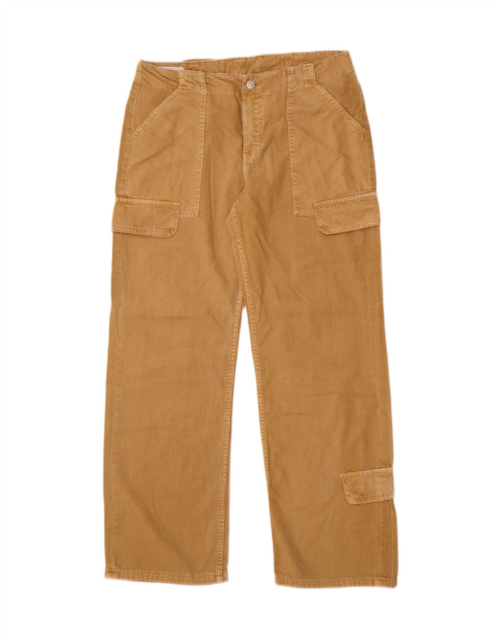 ZARA Womens Straight Cargo Trousers EU 40 Medium W30 L31 Beige Cotton Vintage Zara and Second-Hand Zara from Messina Hembry 