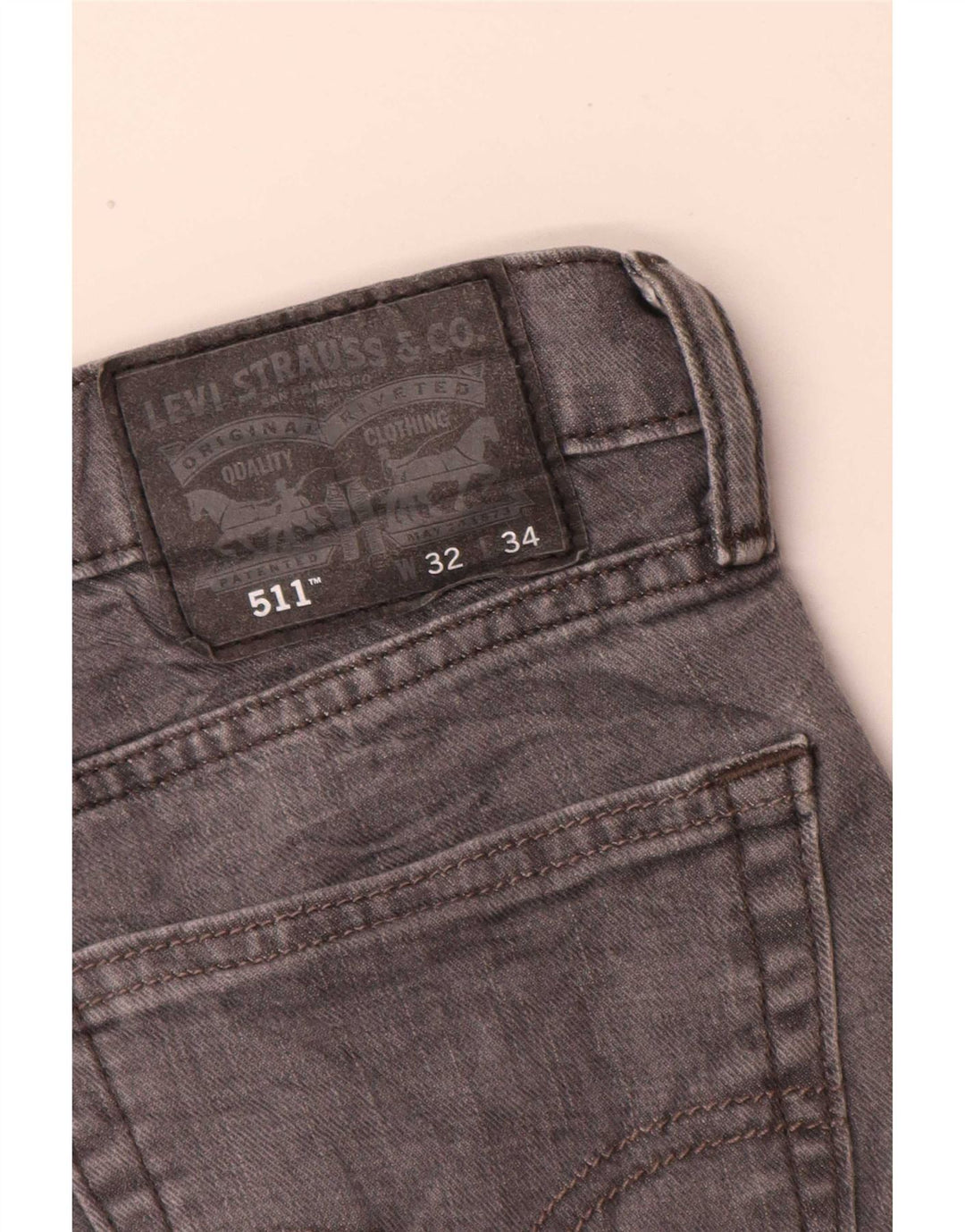 Levi's Herren 511 Slim Jeans W32 L32 Graue Baumwolle