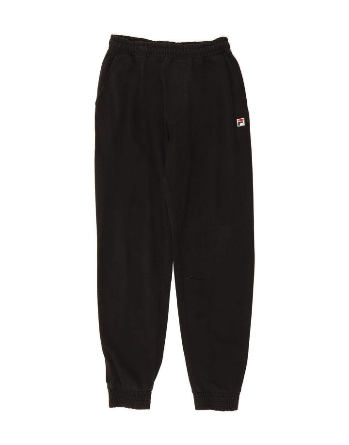 FILA Mens Tracksuit Trousers Joggers Small Black Cotton Vintage Fila and Second-Hand Fila from Messina Hembry 