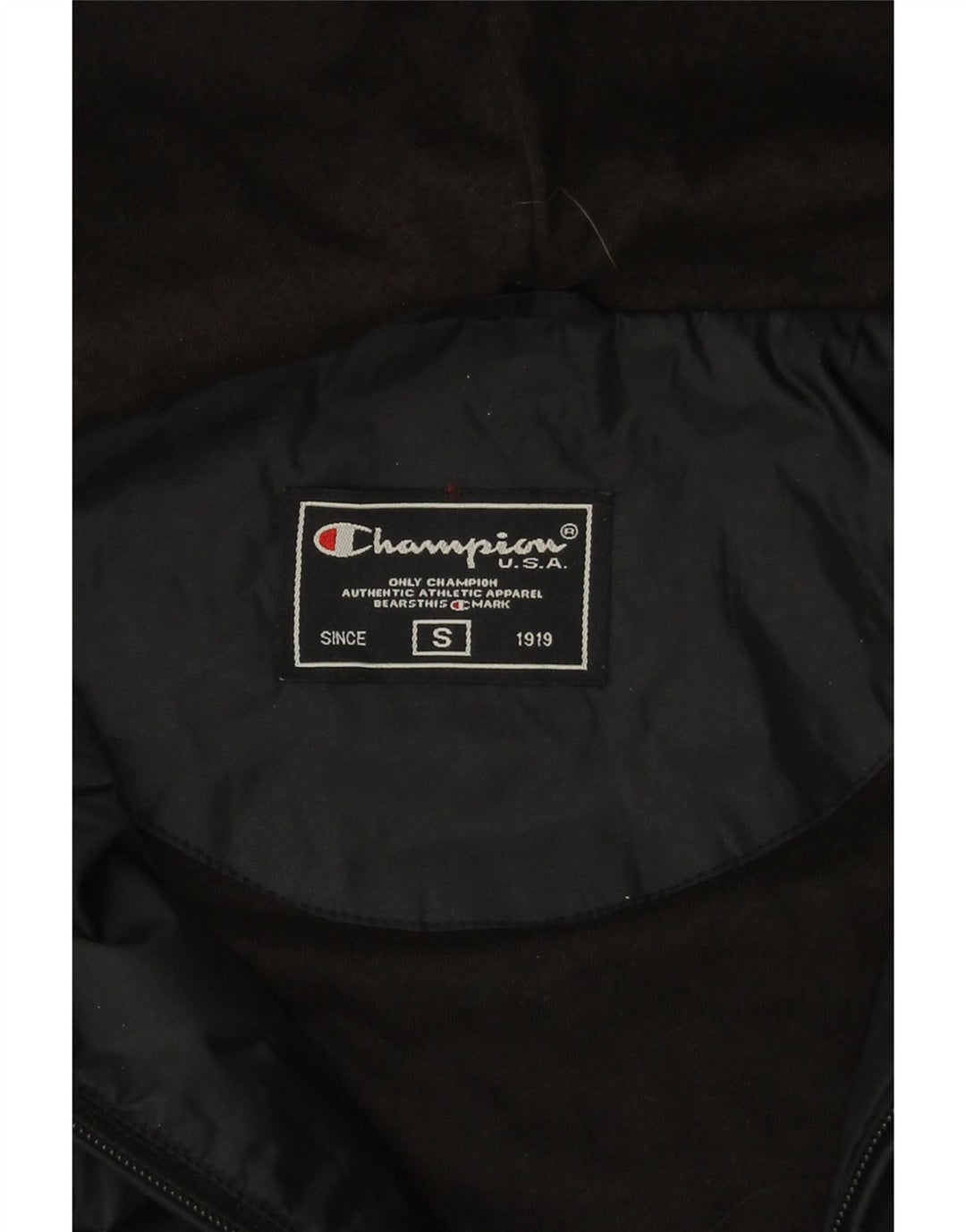 Champion Herren-Regenjacke mit Kapuze, UK 36, Größe S, Schwarz, Polyamid