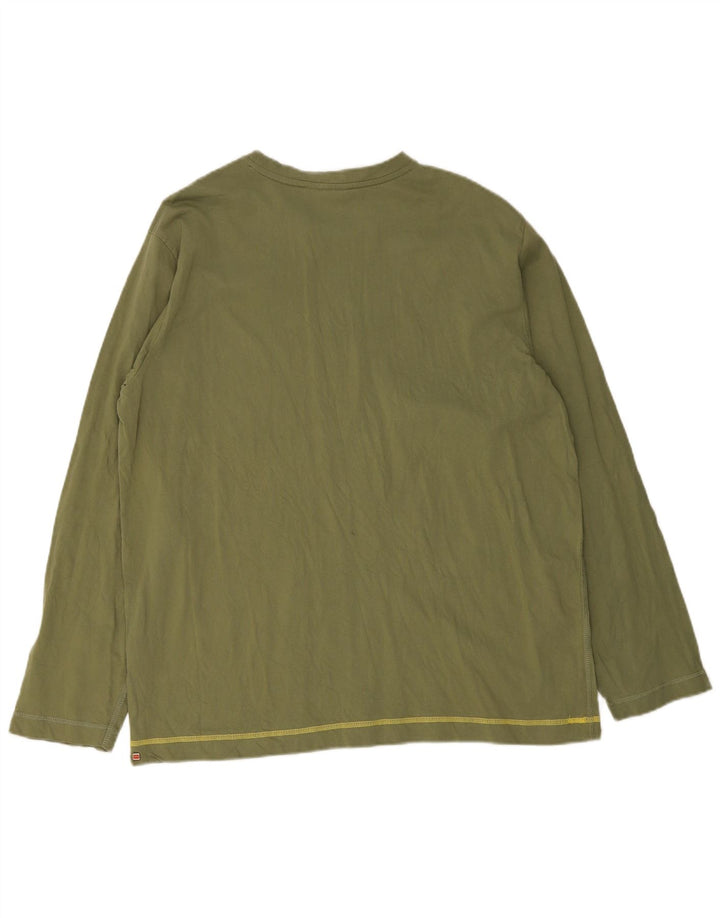 Puma Herren Graphic Top Langarm XL Grün Baumwolle