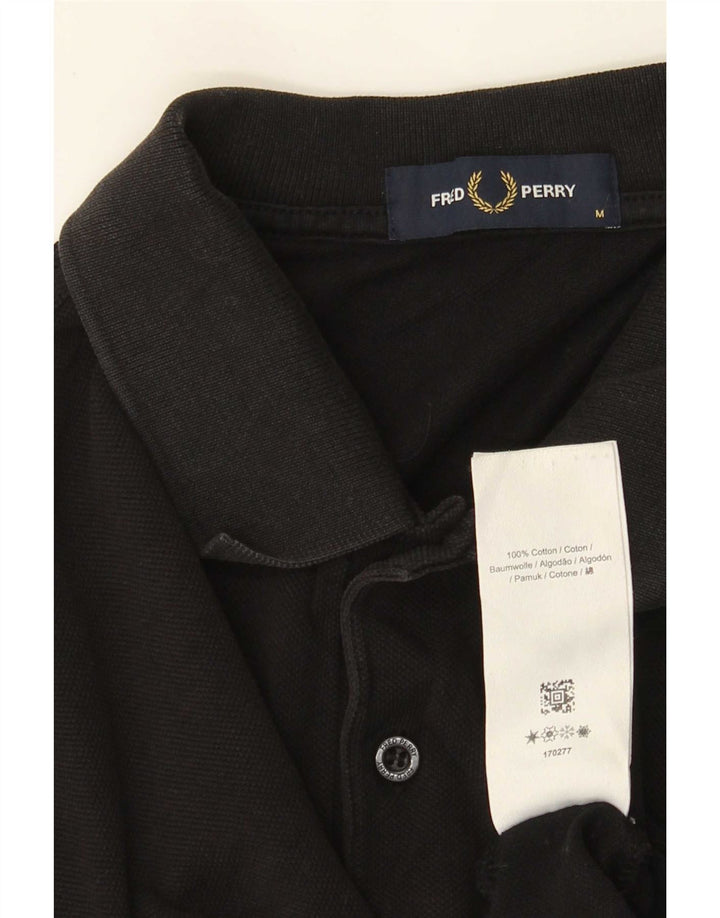 Fred Perry Herren-Poloshirt, mittelschwarz, Baumwolle