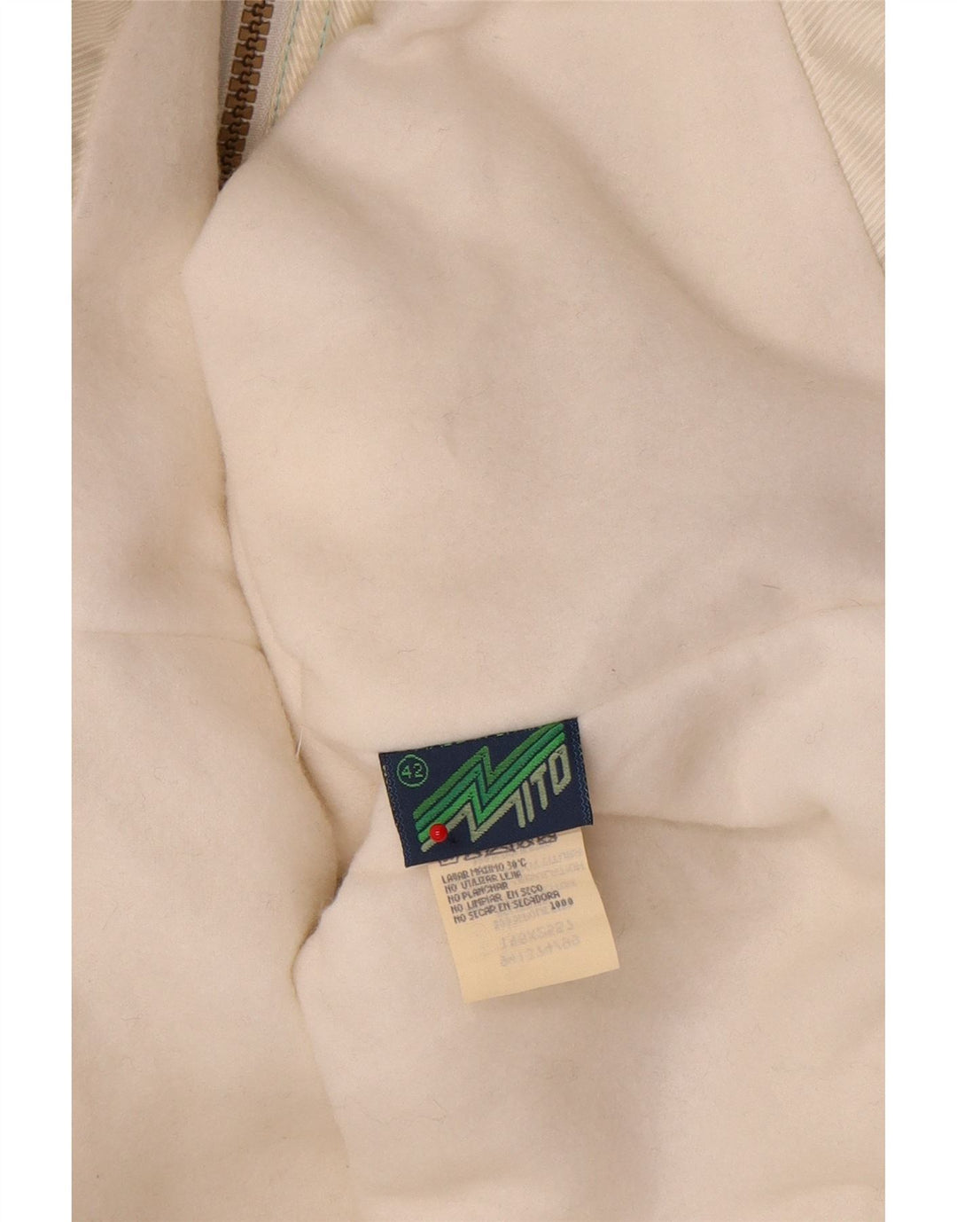 Vintage Damen-Skijacke mit Kapuze, EU 42, großes blaues Farbblock-Polyester