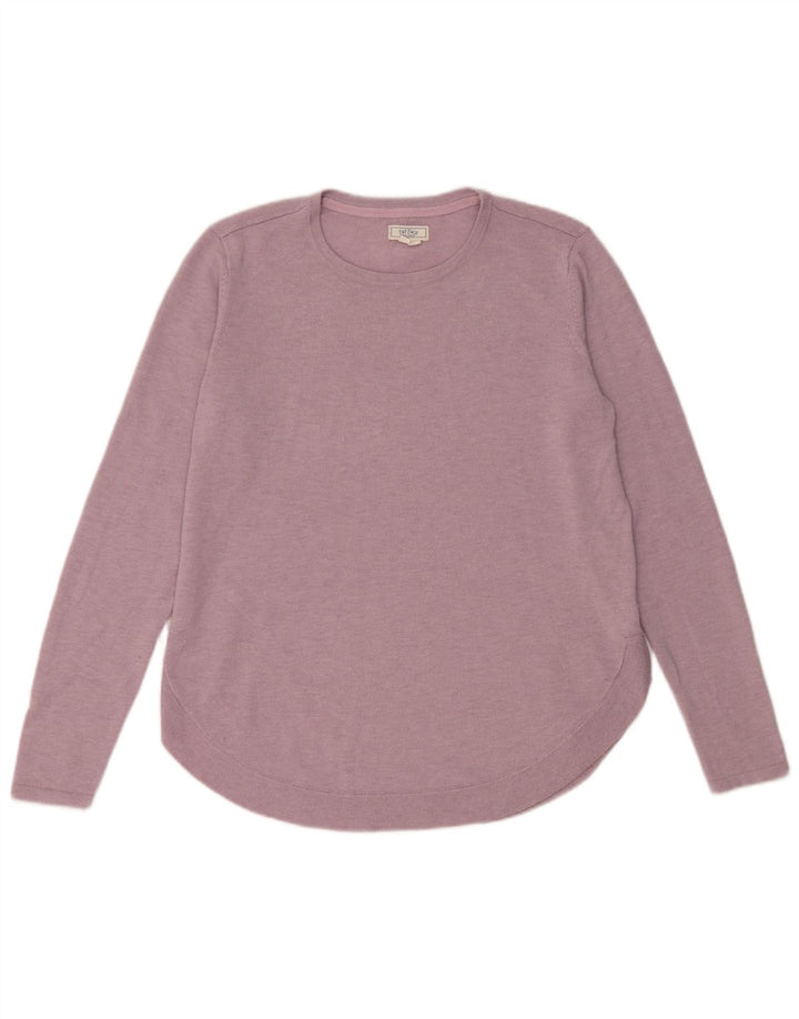 Fat Face Damen-Pullover, übergroß, Rundhalsausschnitt, Gr. 10, Größe S, Lila