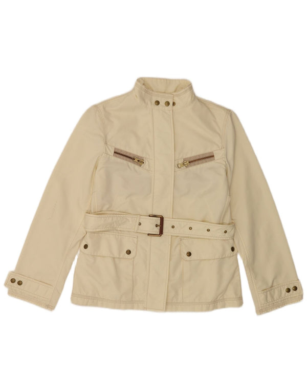 Fay Womens Utility Jacke UK 10 Small Off White Polyester