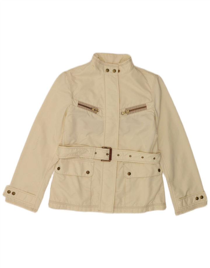Fay Womens Utility Jacke UK 10 Small Off White Polyester