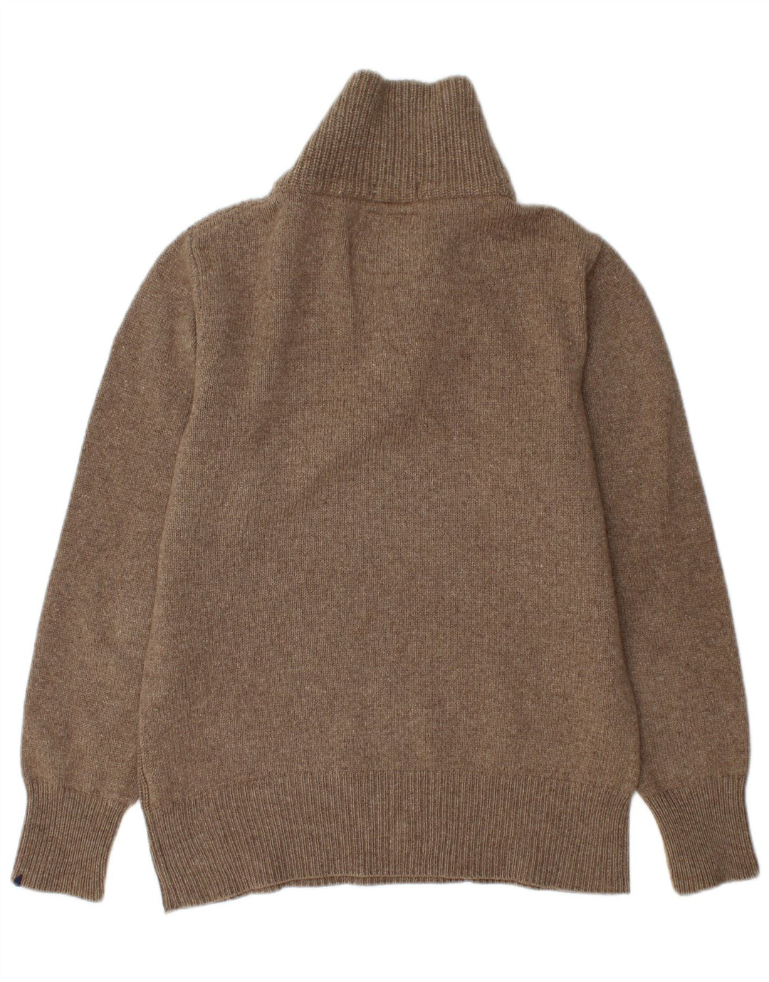 SUN68 Herren-Pullover mit Schalkragen, große braune Wolle