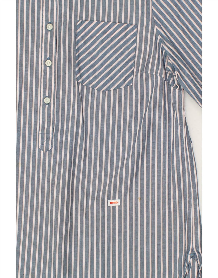 TOMMY HILFIGER Womens Pullover Shirt UK 14 Medium Blue Pinstripe Cotton Vintage Tommy Hilfiger and Second-Hand Tommy Hilfiger from Messina Hembry 