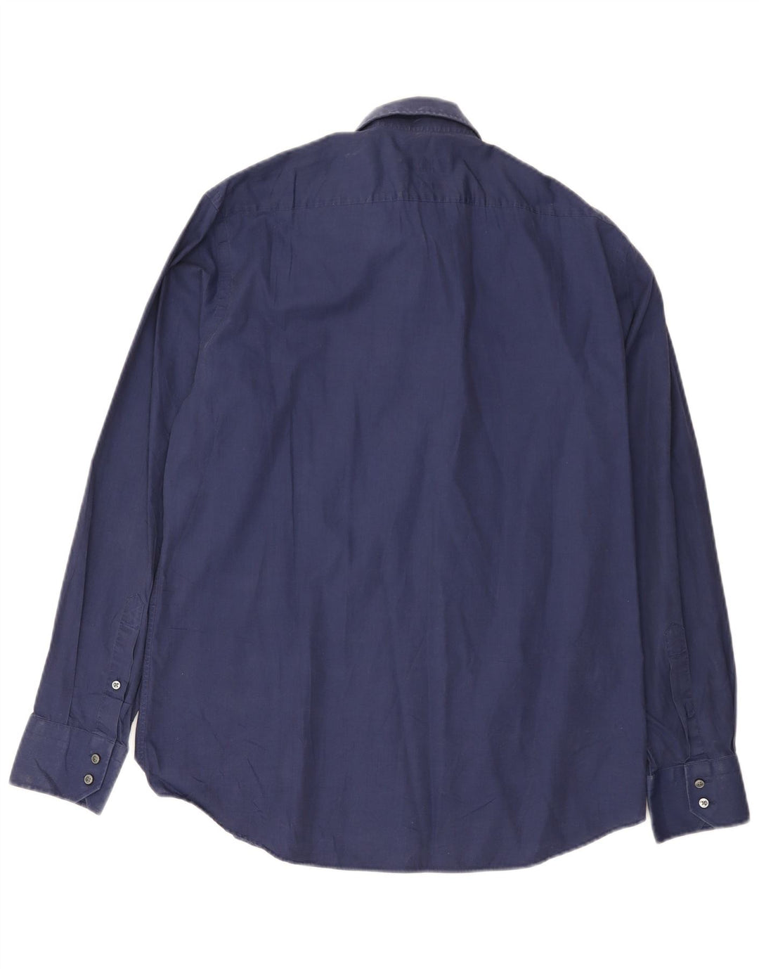 Hugo Boss Herren-Hemd mit normaler Passform, Größe 41, große marineblaue Baumwolle