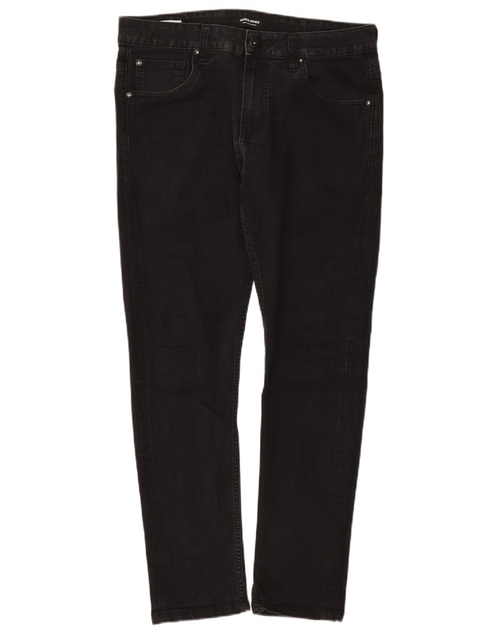 JACK & JONES Herren Slim Jeans W32 L32 Schwarz