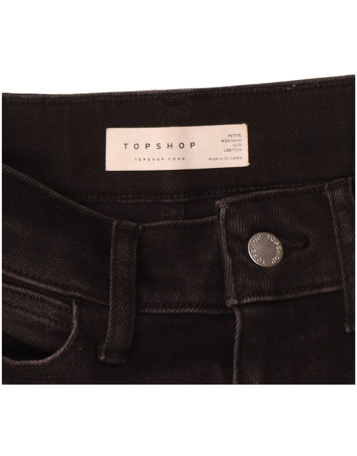 Topshop Damen Skinny Jeans W26 L25 Schwarz