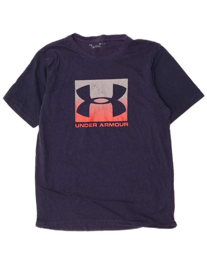 Under Armour Herren-T-Shirt mit Grafik, Größe S, Marineblau, Baumwolle