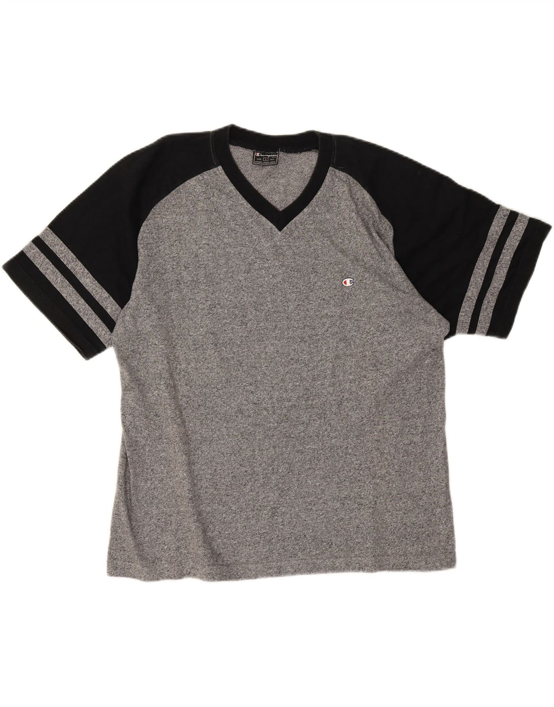 Champion Herren T-Shirt Top Large Grau Colourblock