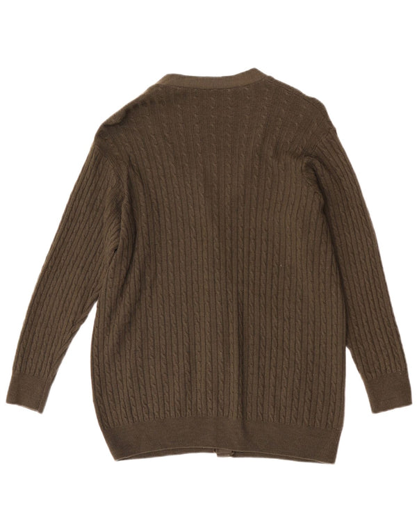 Marks & Spencer Damen St. Michael Cardigan Pullover UK 14 Large Khaki