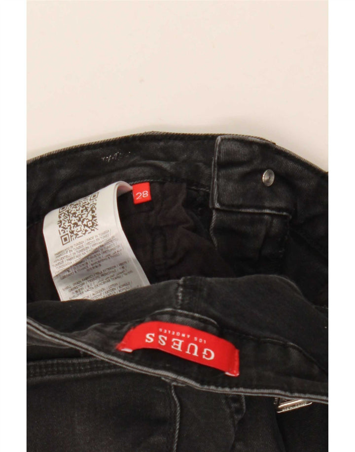 Guess Damen Skinny Jeans W28 L30 Schwarze Baumwolle