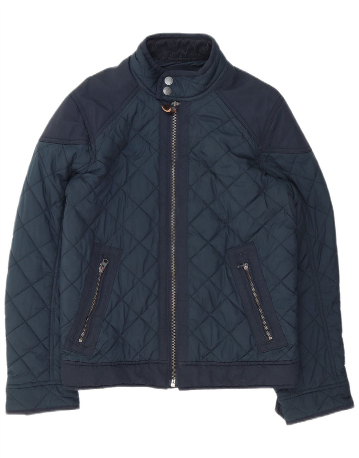 Abercrombie & Fitch Herren Steppjacke UK 36 Small Marineblau Polyester