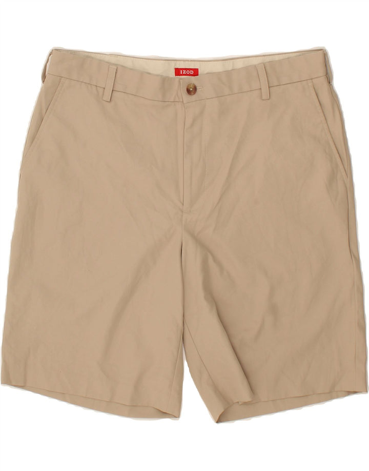 IZOD Mens Chino Shorts W38 XL Beige Polyester Vintage Izod and Second-Hand Izod from Messina Hembry 