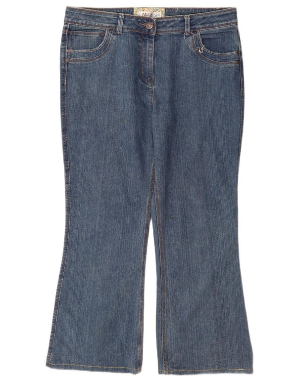 M&Co Damen Bootcut Jeans UK 16 Large W34 L29 Blaue Baumwolle