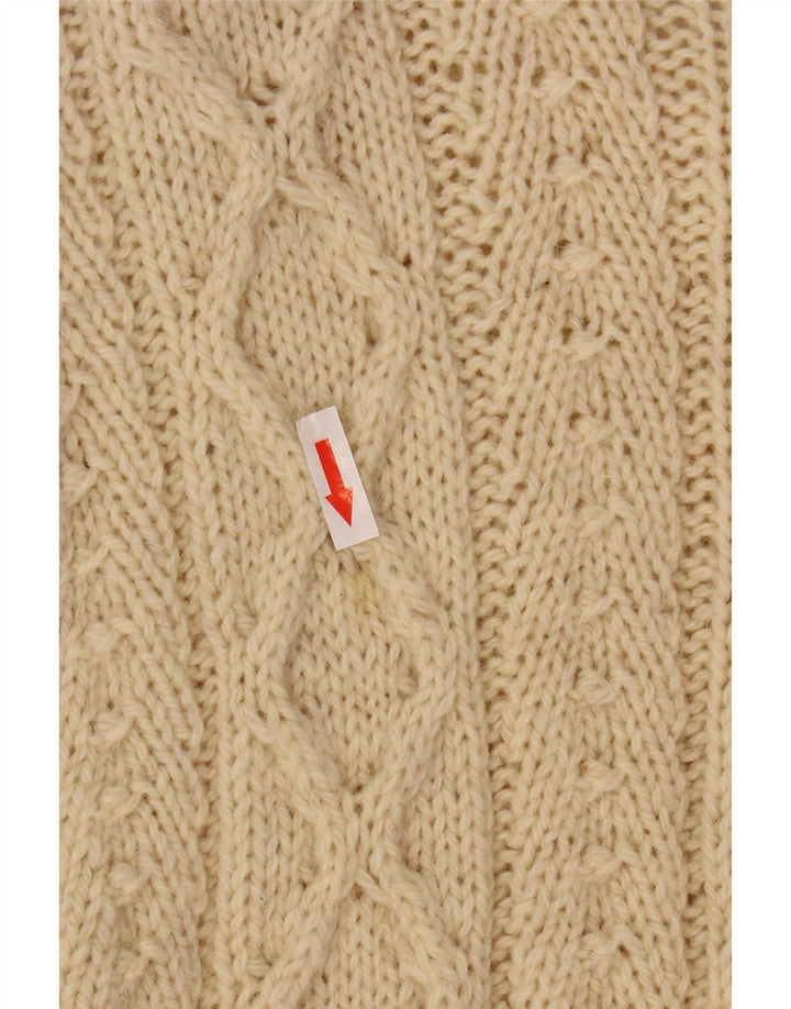 Vintage Herren Strickjacke Pullover Groß Beige