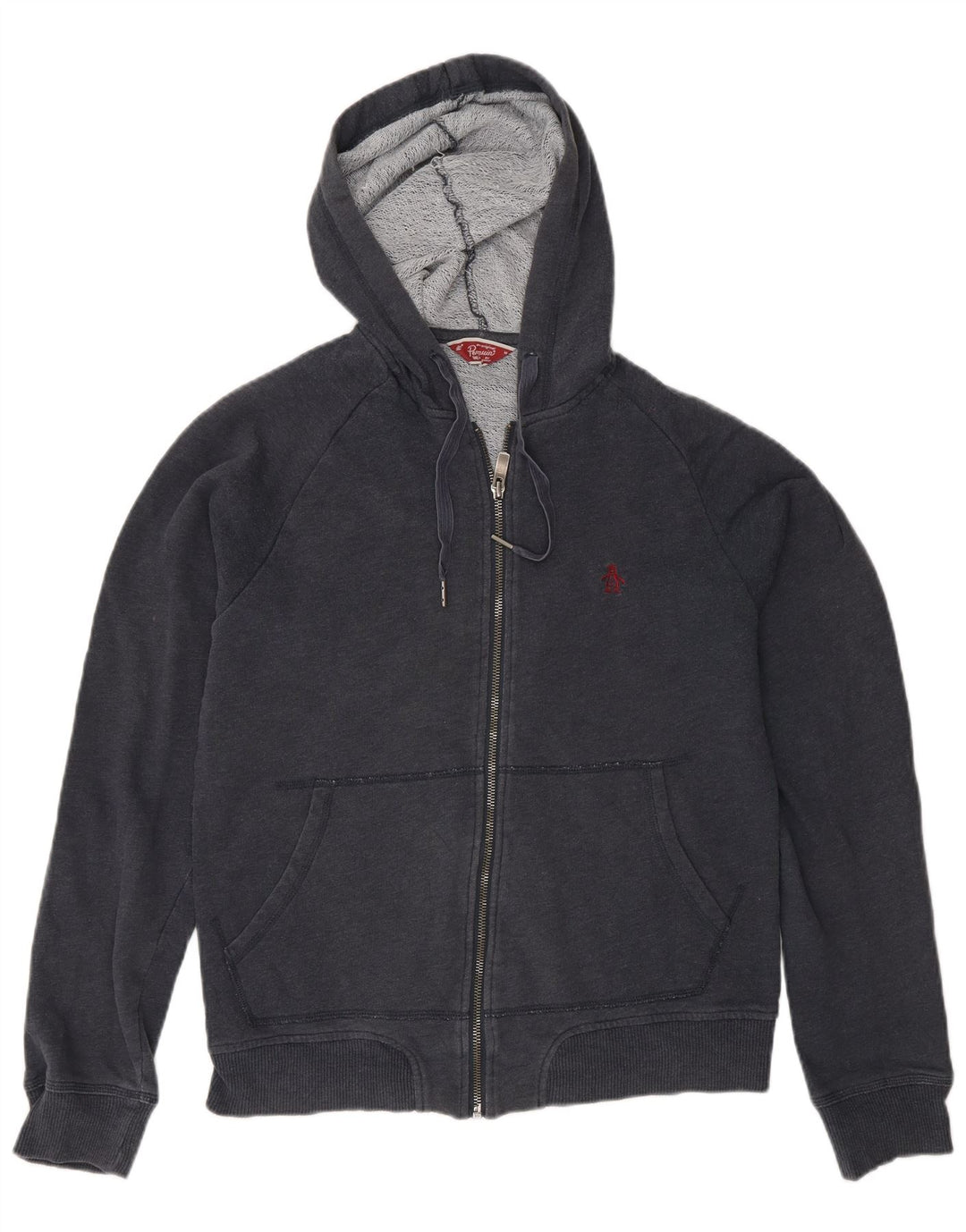 Penguin Herren-Kapuzenpullover mit Reißverschluss, mittelgroß, Marineblau