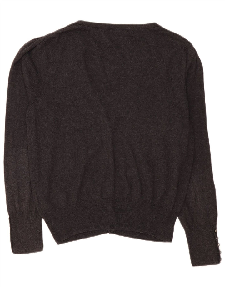 MARKS & SPENCER Damen-Cardigan-Pullover UK 16 Große graue Viskose