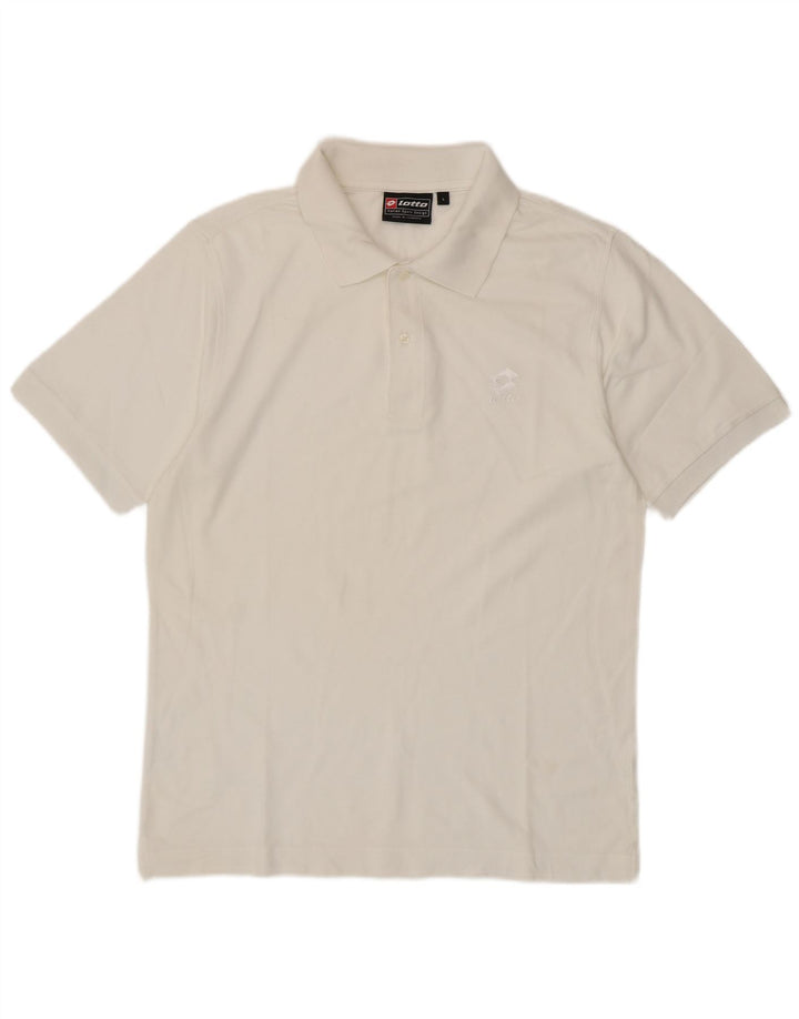 LOTTO Herren-Poloshirt, Größe L, Weiß
