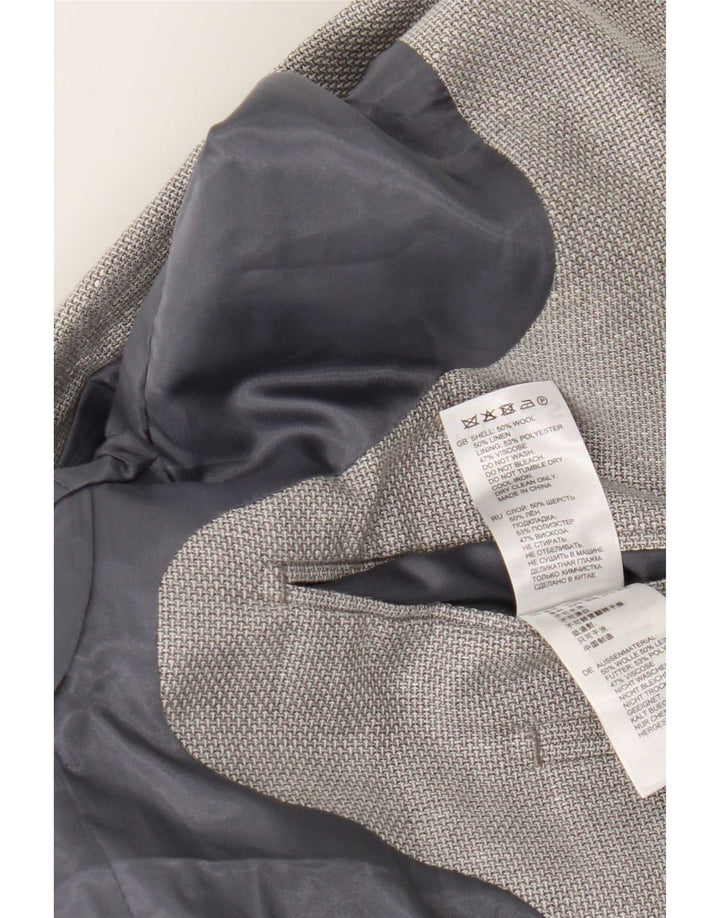 Reiss Herren-Blazer mit 2 Knöpfen, UK 38, mittelgraue Wolle