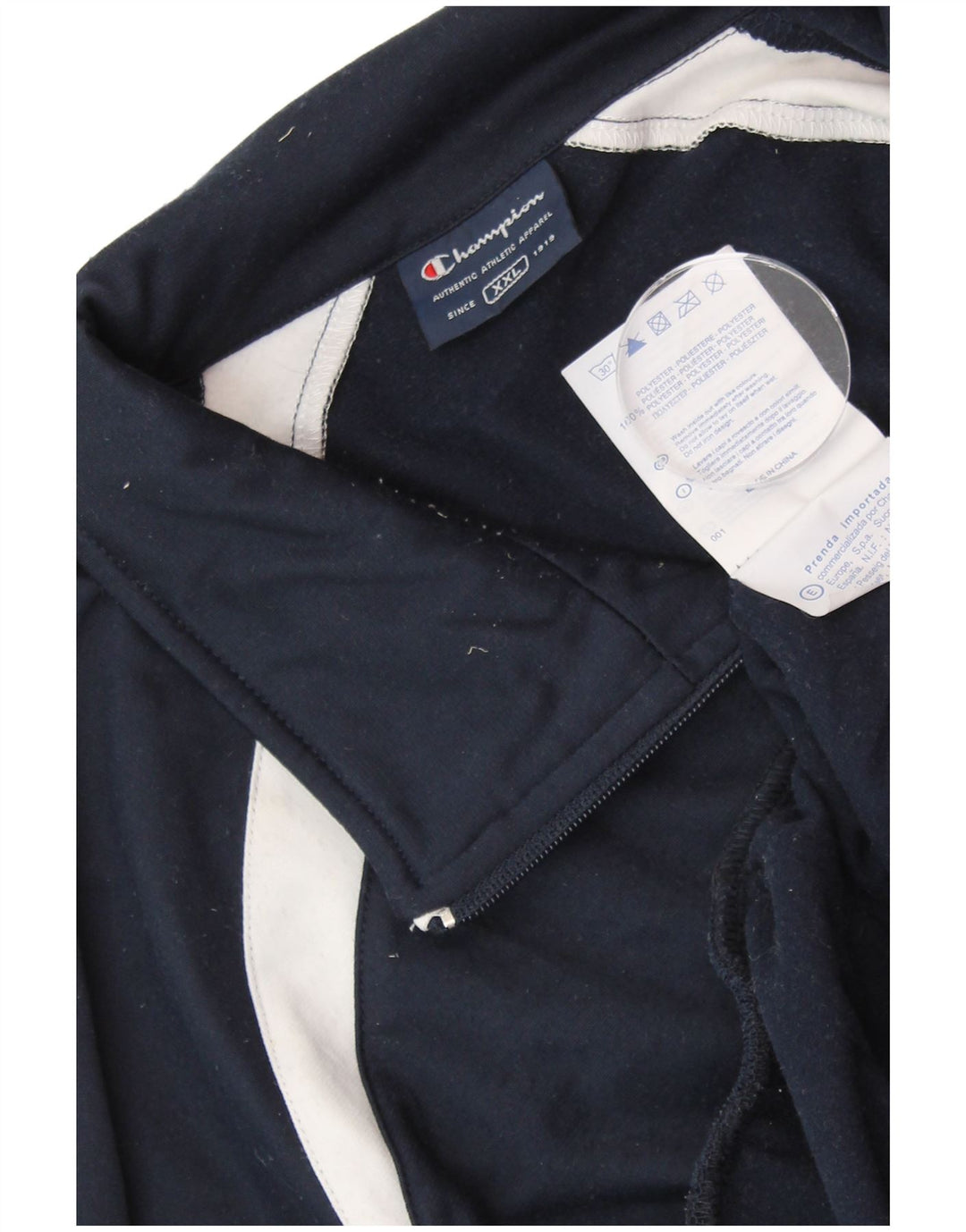 CHAMPION Herren-Trainingsanzugoberteil, Jacke, 2XL, Marineblau, Farbblock-Polyester