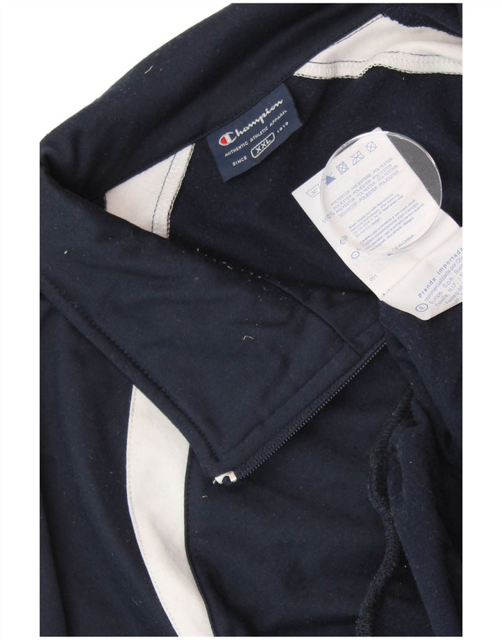 CHAMPION Herren-Trainingsanzugoberteil, Jacke, 2XL, Marineblau, Farbblock-Polyester