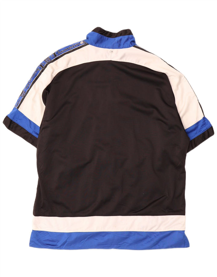 Champion Herren-Trainingsanzugoberteil mit Grafik, Größe L, Schwarz, Farbblock