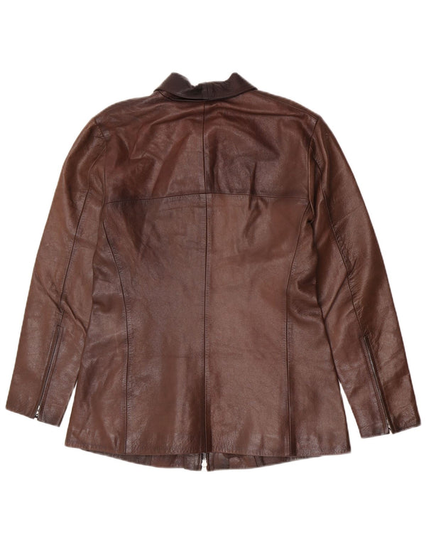 Vintage Damen Lederjacke UK 14 Large Braun