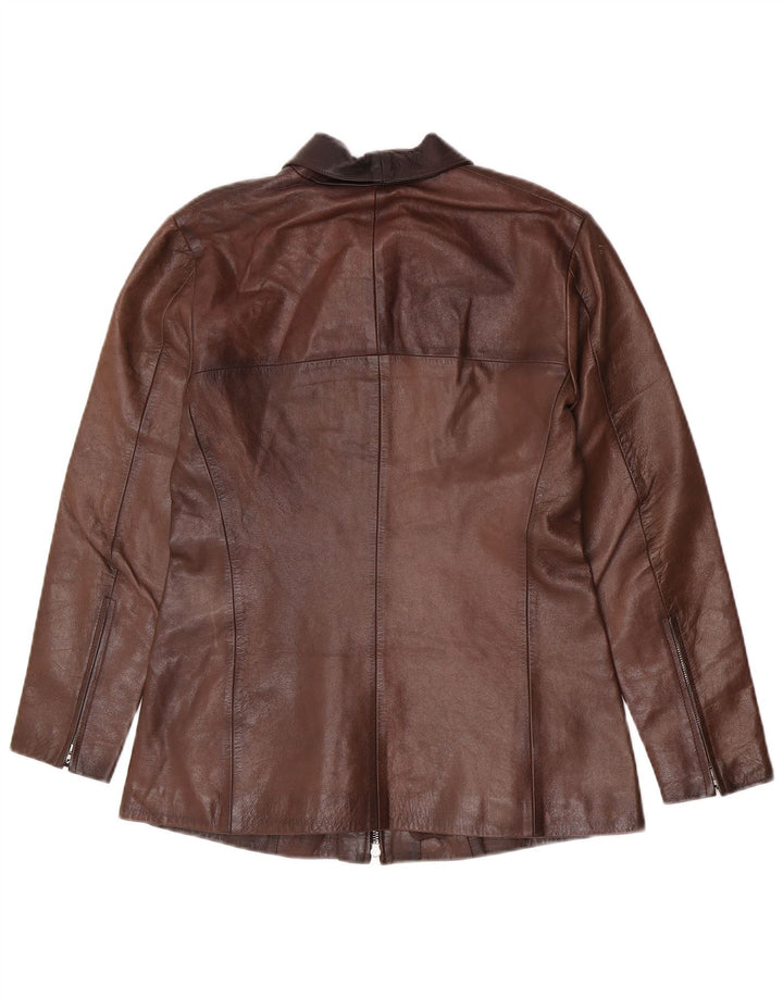 Vintage Damen Lederjacke UK 14 Large Braun