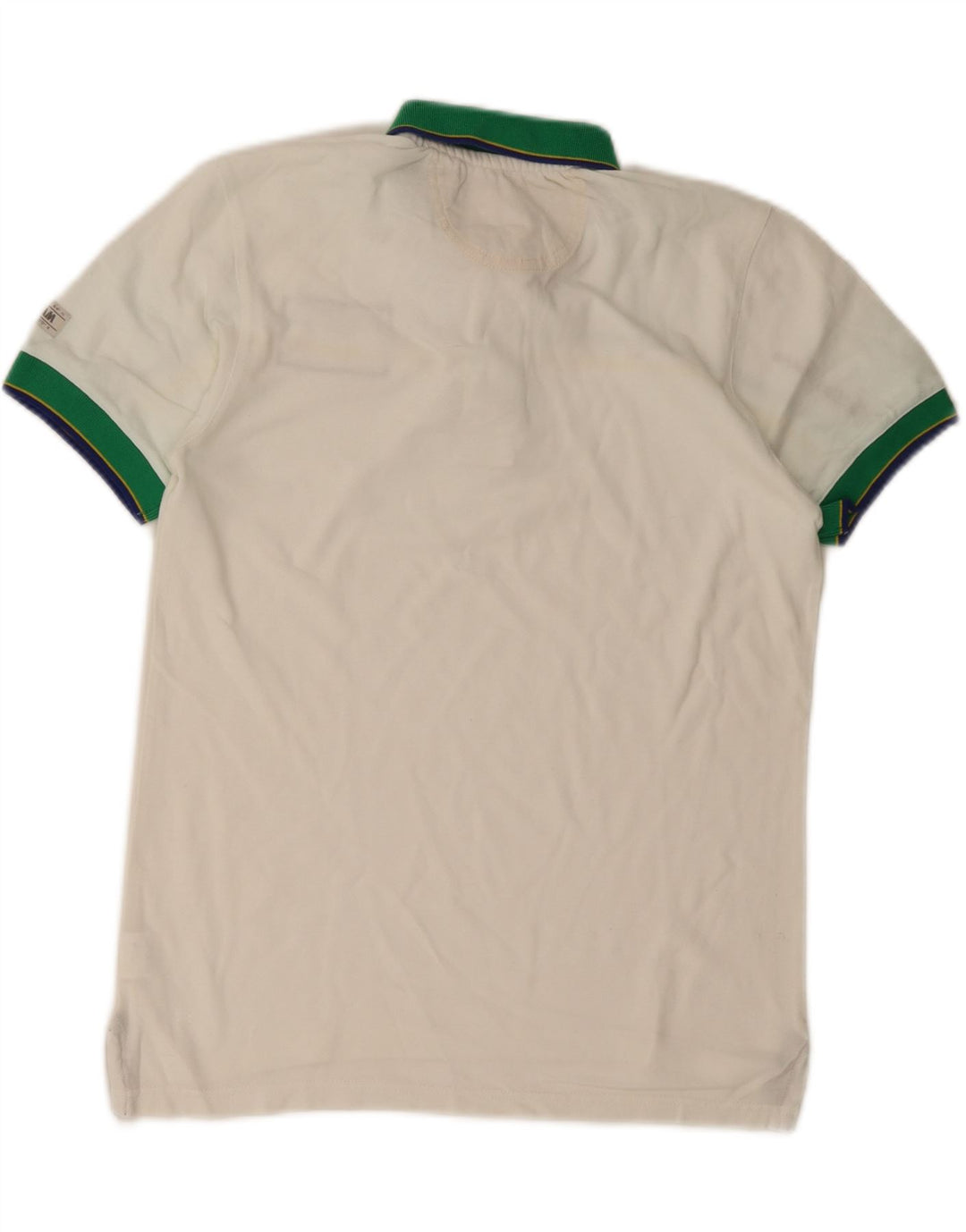 Slam Herren-Poloshirt mit Grafik, Größe S, Weiß, Colourblock-Baumwolle