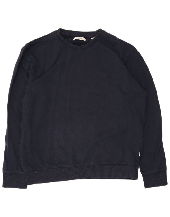 Jack & Jones Herren Sweatshirt Pullover XL Marineblau Baumwolle