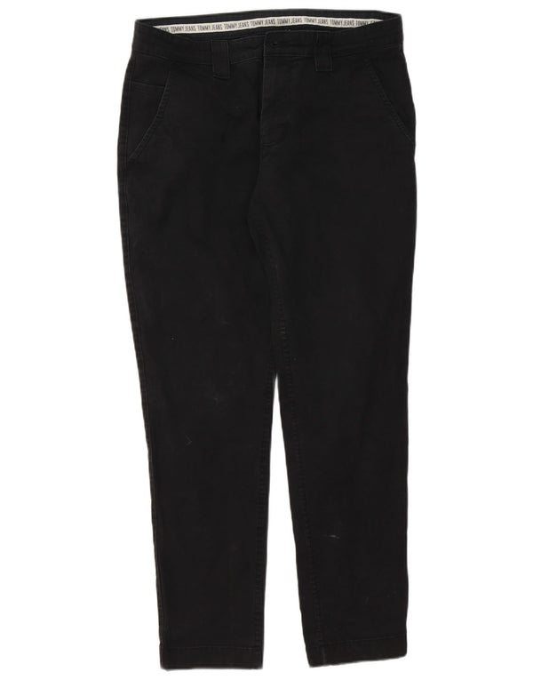 Tommy Hilfiger Mens Slim Chino Trousers W32 L30 Black Cotton