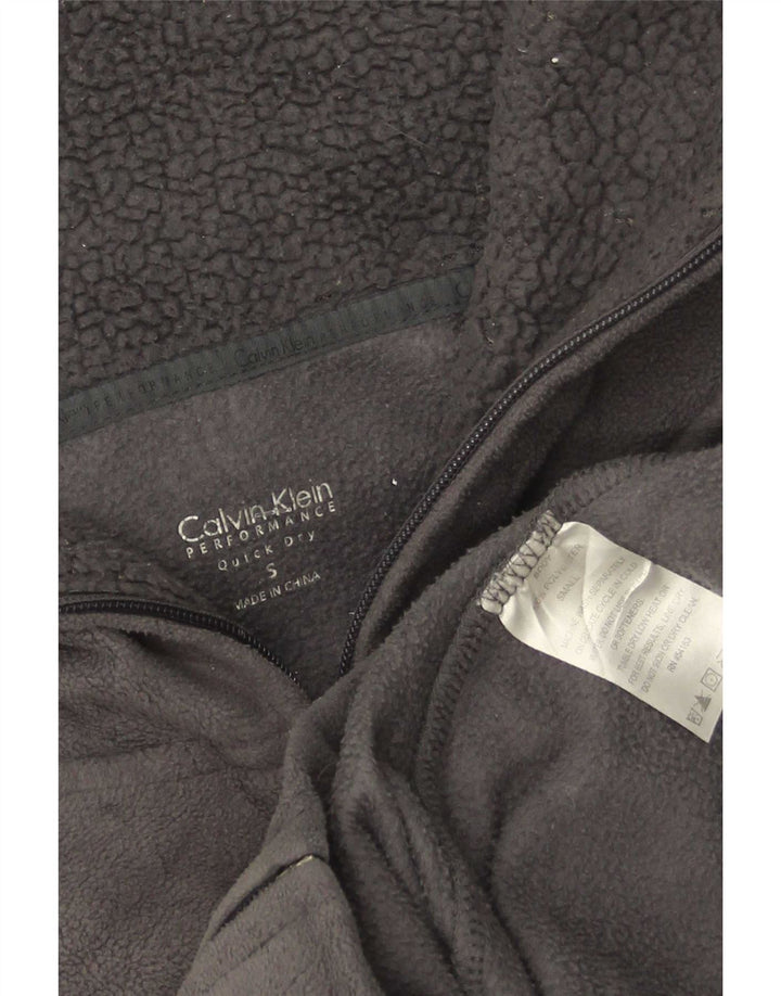 Calvin Klein Damen Fleecejacke UK 10 Small Grau Polyester